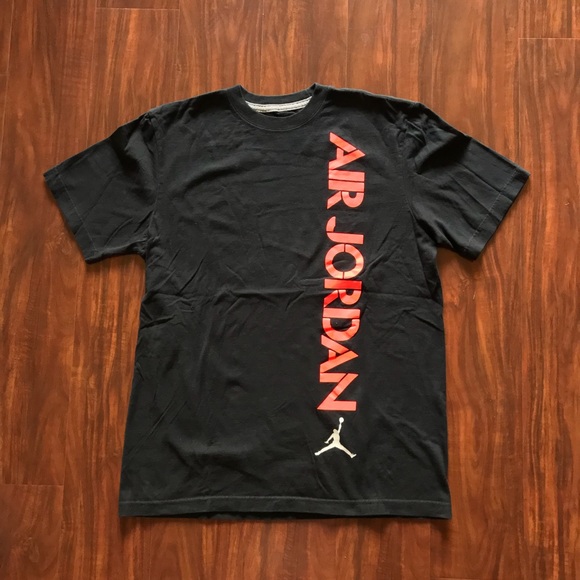 black and orange jordan shirt